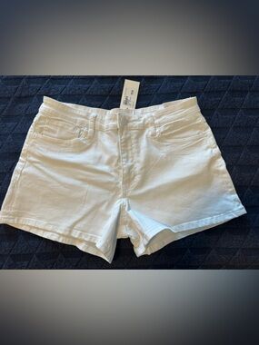 Kut from the Kloth White High-Waist Denim Shorts
